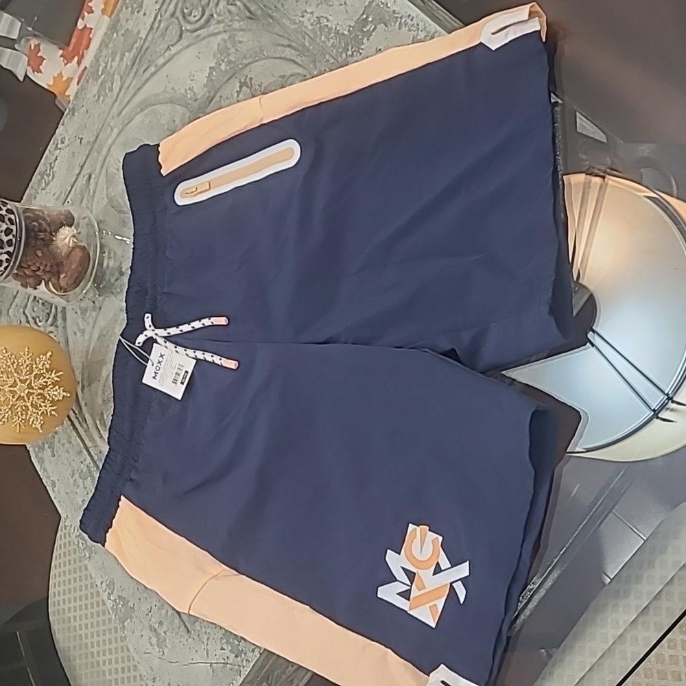 MENS MEXX NEW PULL ON NAVY SWIMM SHORTS XL